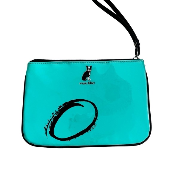 MARC TETRO Bulldog Green Wristlet Zippered Pouch - Picture 2 of 3